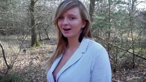 A sexy meet with Lola outdoors in the woods