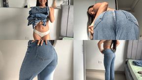 Latina showing off her jeans - Denim - Try on haul