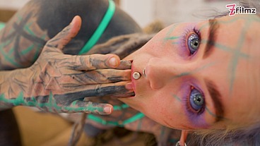 Dreadlocks HIPPIE PORNSTAR gives a BIG COCK sloppy blowjob and ANAL RIDE!
