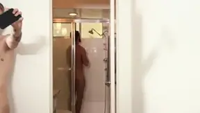 Family Dick: Wanking While Watching Stepdad Shower