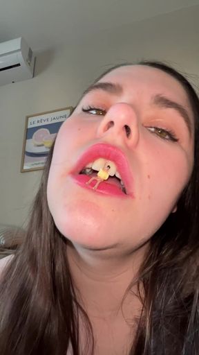 Amateur vore fan takes it to the next level