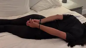 MarleneBound Helpless in Ziptie Hogtie with Ankle Socks