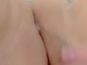 Daddy makes me cum after cream pie
