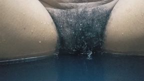 Hot Wife Big Pussy Close up in Ocean Waves, Standing up Homemade Sex Carrying