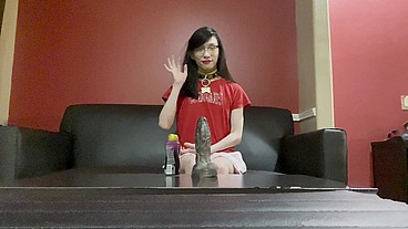 Lilia Rides a Dildo for the casting couch