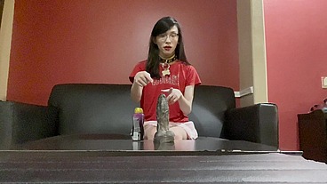 Lilia Rides a Dildo for the casting couch