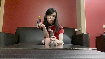 Lilia Rides a Dildo for the casting couch