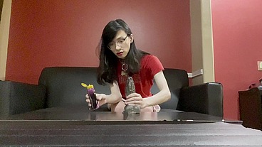 Lilia Rides a Dildo for the casting couch