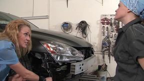 ariel stoman and daisy layne have fun after the car wash