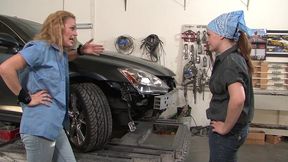 ariel stoman and daisy layne have fun after the car wash