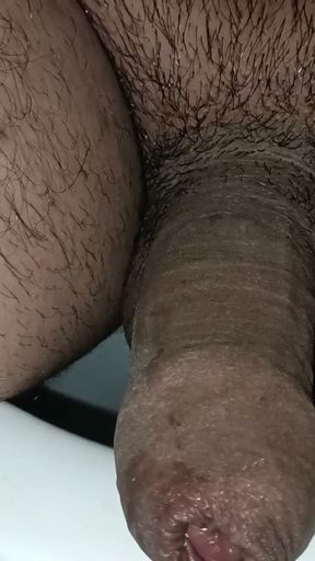 The silver of my penis soaked   Clip 2