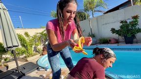 wet jeans, ripped denim & messy poolside girl/girl chaos — part 2