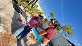 wet jeans, ripped denim & messy poolside girl/girl chaos — part 2