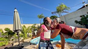 wet jeans, ripped denim & messy poolside girl/girl chaos — part 2
