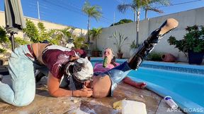 wet jeans, ripped denim & messy poolside girl/girl chaos — part 2