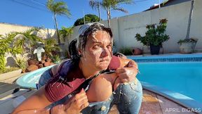 wet jeans, ripped denim & messy poolside girl/girl chaos — part 2
