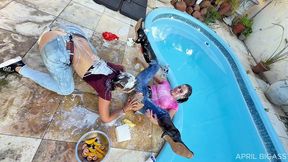 wet jeans, ripped denim & messy poolside girl/girl chaos — part 2