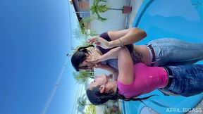 wet jeans, ripped denim & messy poolside girl/girl chaos — part 2