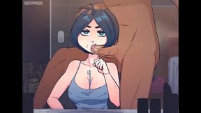 Delicious Hentai Babe Deepthroats & Sucks Dick Till The Last Drop