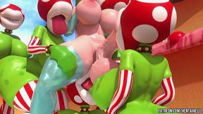 Princess Peach Cumming From Deepthroat Blowjob 3d Animation