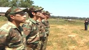 Fucked by 2 military outdoor