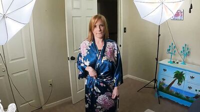 Stepmom Jane Cane flaunts her big tits and hairy pussy in a hot solo scene - Shiny Cock Films