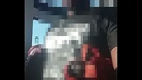 Public bus fantasy ends with messy cumshot