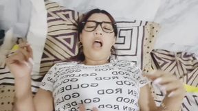 18 year old brunette big saggy tits from New York United States fucking her stepbrother's big dick part 110