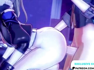 Shemale hentai Silver Wolf x Trailblazer did Outstanding Lesbo Screw! Shemale hentai Honkai Star Rail Animated Manga