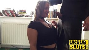 British submissive gets rough spanking and face-fucked by dominant Pascal White