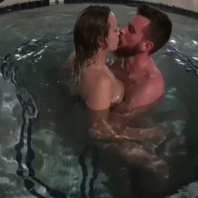 Public Hot Tub Sex, Caught and Car Orgasm