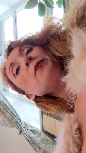 Fur Coat No Panties Cougar Step-stepmom Spit Fetish Blowjob
