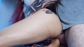 Ginger cosplayer devours prick before getting banged