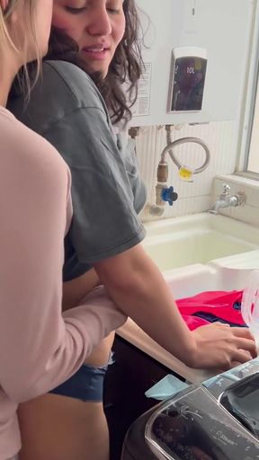 Emotional moment from "Two lesbians fuck their relatives in silence"