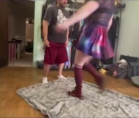 HandyMan’s Ballbusting Kicks ruined Queer Lesbian Couple raw bdsm