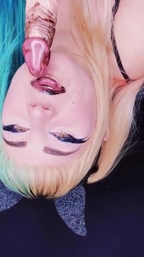Batgirl Sucks Human Cock