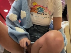 Beautiful amateur blonde barmaid paid sex in public