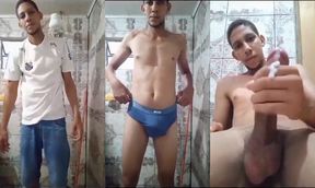 Brazilian dude with a big cock and creamy load