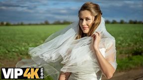 Cheating Bride Shows Off Her Perfect Body and Pussy to Strangers