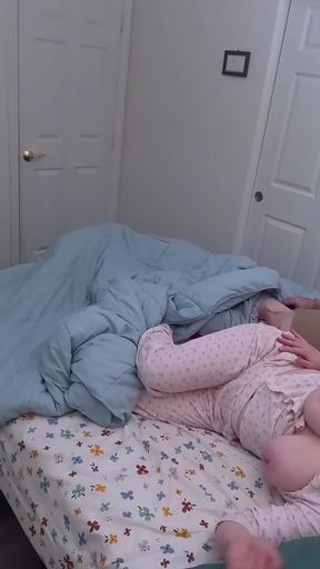 Bare bottom stepsister shares a bed with stepbrother   Clip 1