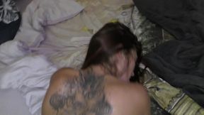 Orgasmic nympho jerked all the sperm out of cock