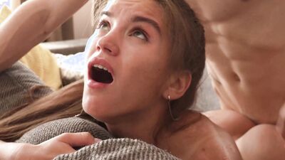 Teen girl is about to enjoy the first anal experience with her hot boyfriend