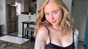 Teen slut is ready to kneel down for a bouquet