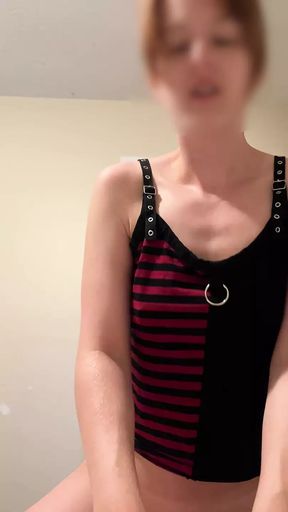 Riding Coworker with Black &amp; Red Top