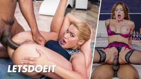 ”Interracial Bliss: Black on White Delight”