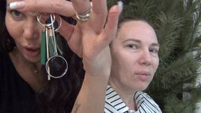 3 earrings into one hole