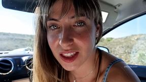 Oral sex with a stranger in the car, I suck his cock in the car in public