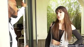 Cotton candy trans Lena Moon barebacked