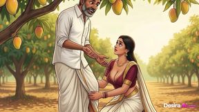 Mango Owner Pounds Indian Girl's Pussy Until She Creams- AI Generated