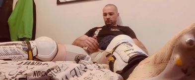 Wank In Hockey Shinpads Soccer Cleats And Hockey Gloves